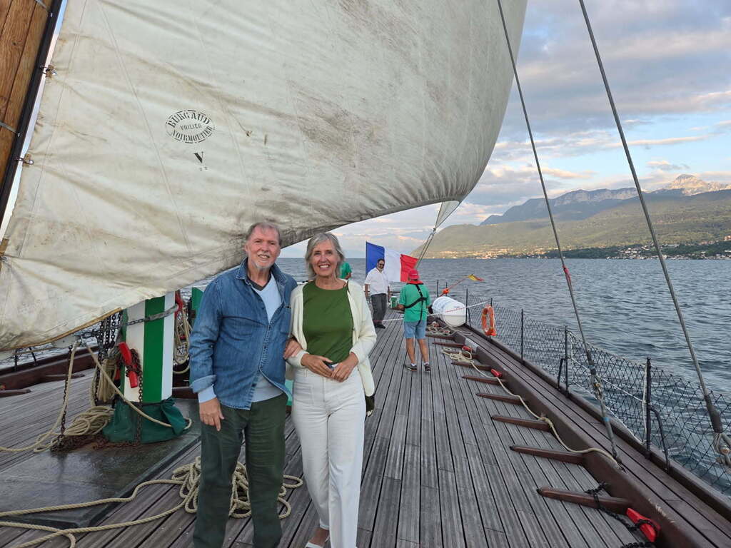Moussaillons sur le Lac Léman à bord de La barque La Savoie