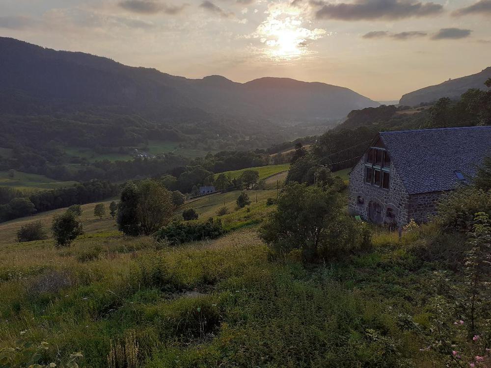 Coucher de soleil vu de la maison