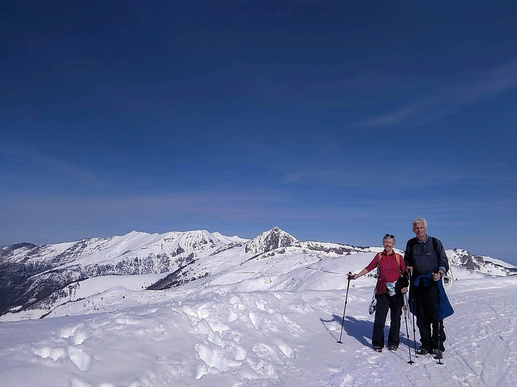 Sortie en raquettes dans les Pyrénées.