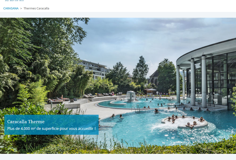 Les thermes de Caracalla à Baden-Baden à 45 minutes de Strasbourg