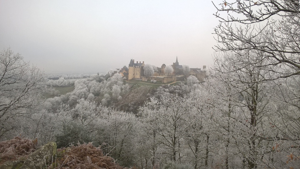 Vue du Château un jour de givre