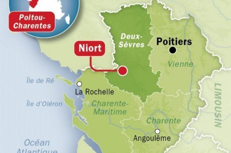 Au cœur de la région Poitou-Charentes, à 45 minutes de La Rochelle, Ile de Ré, Poitiers...