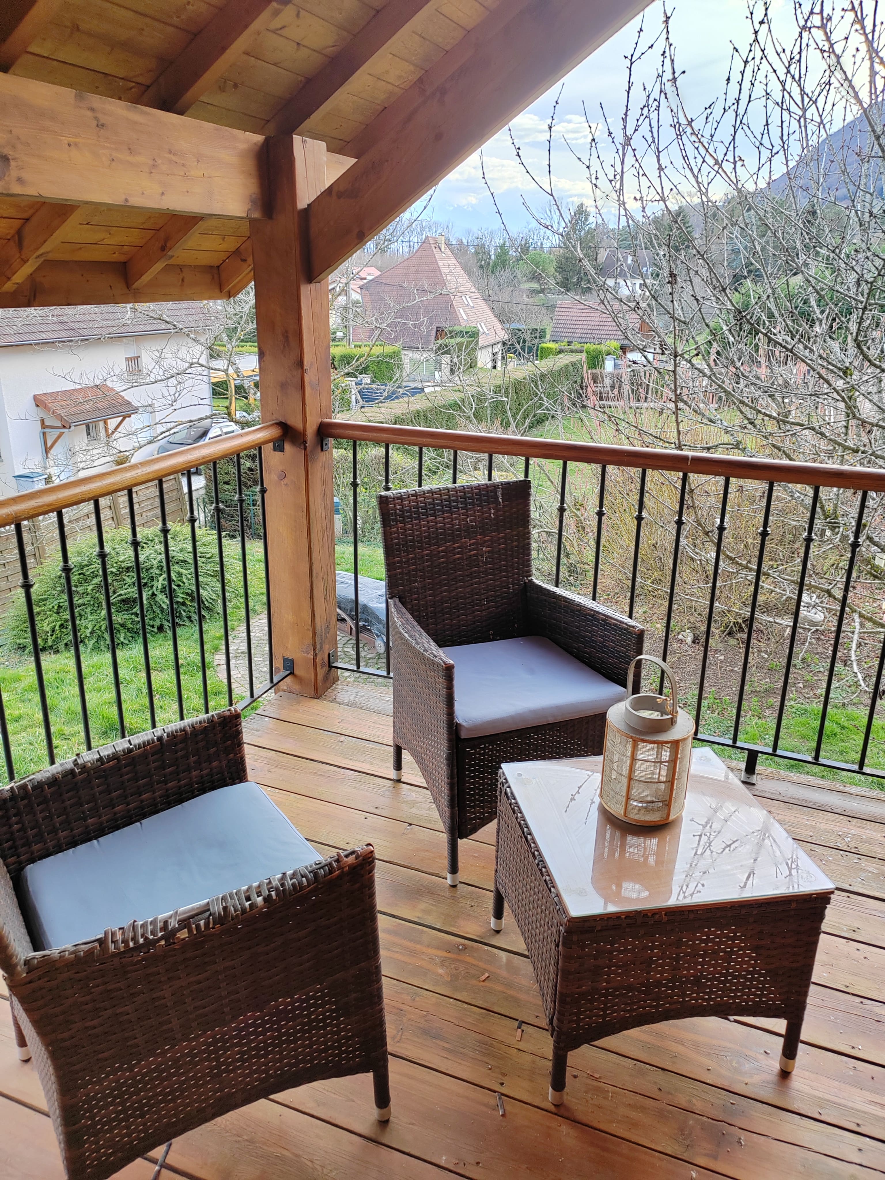 Notre balcon côté chambre