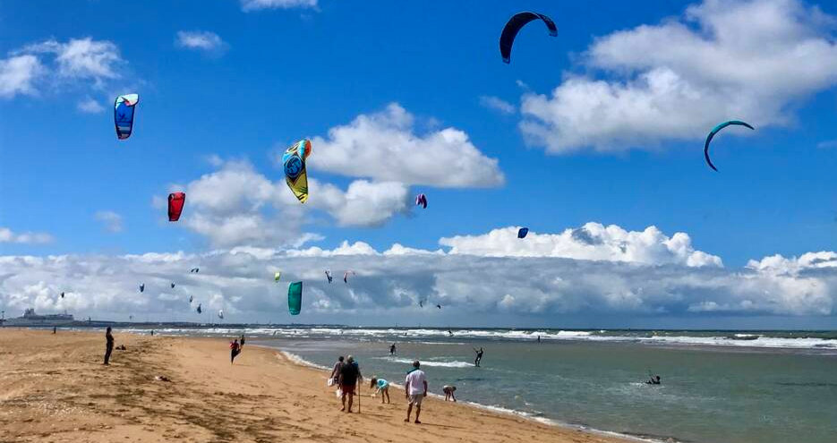 Kite-surf à Merville, spot international.
