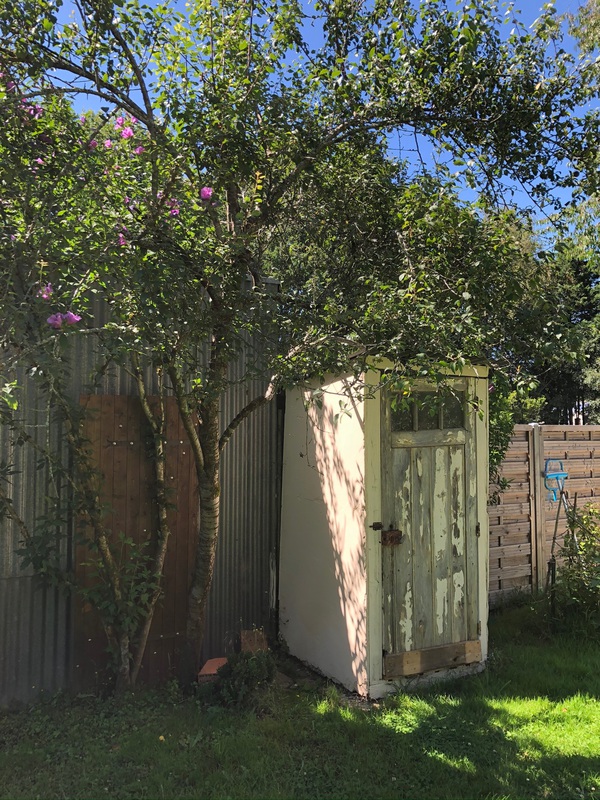 Le toilette sèche à l'ombre du prunelier