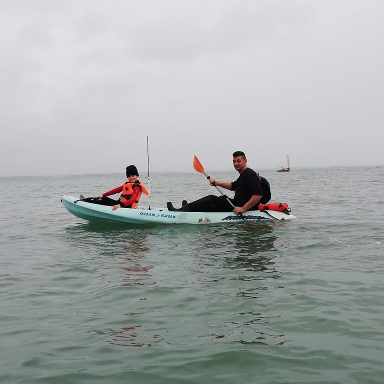 Kayak en famille