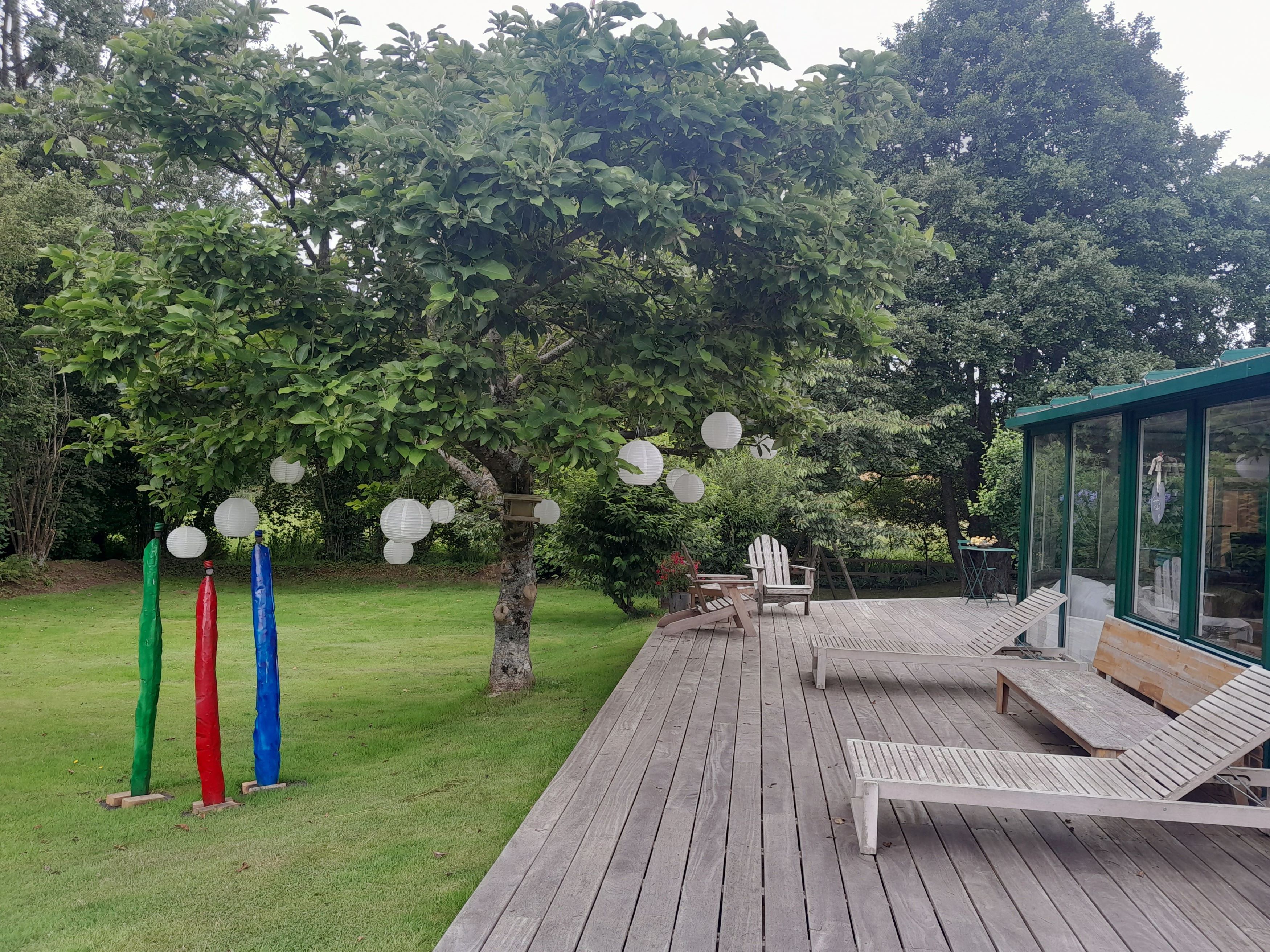 Terrasse coté jardin véranda