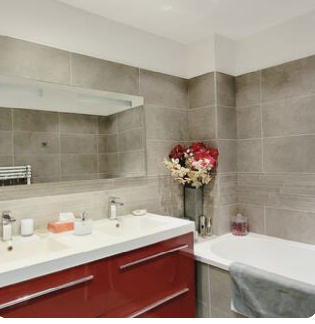 Salle bains baignoire