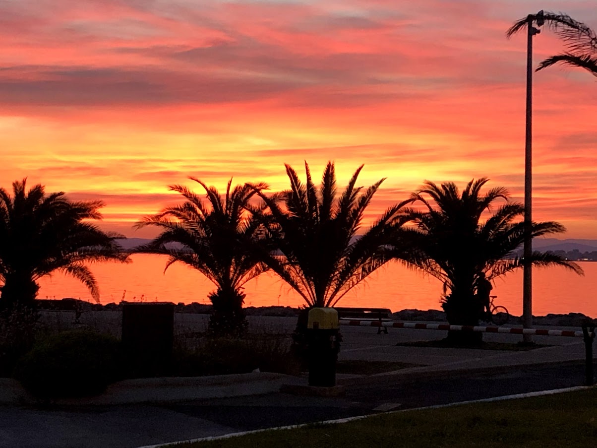 coucher de soleil depuis l'appartement