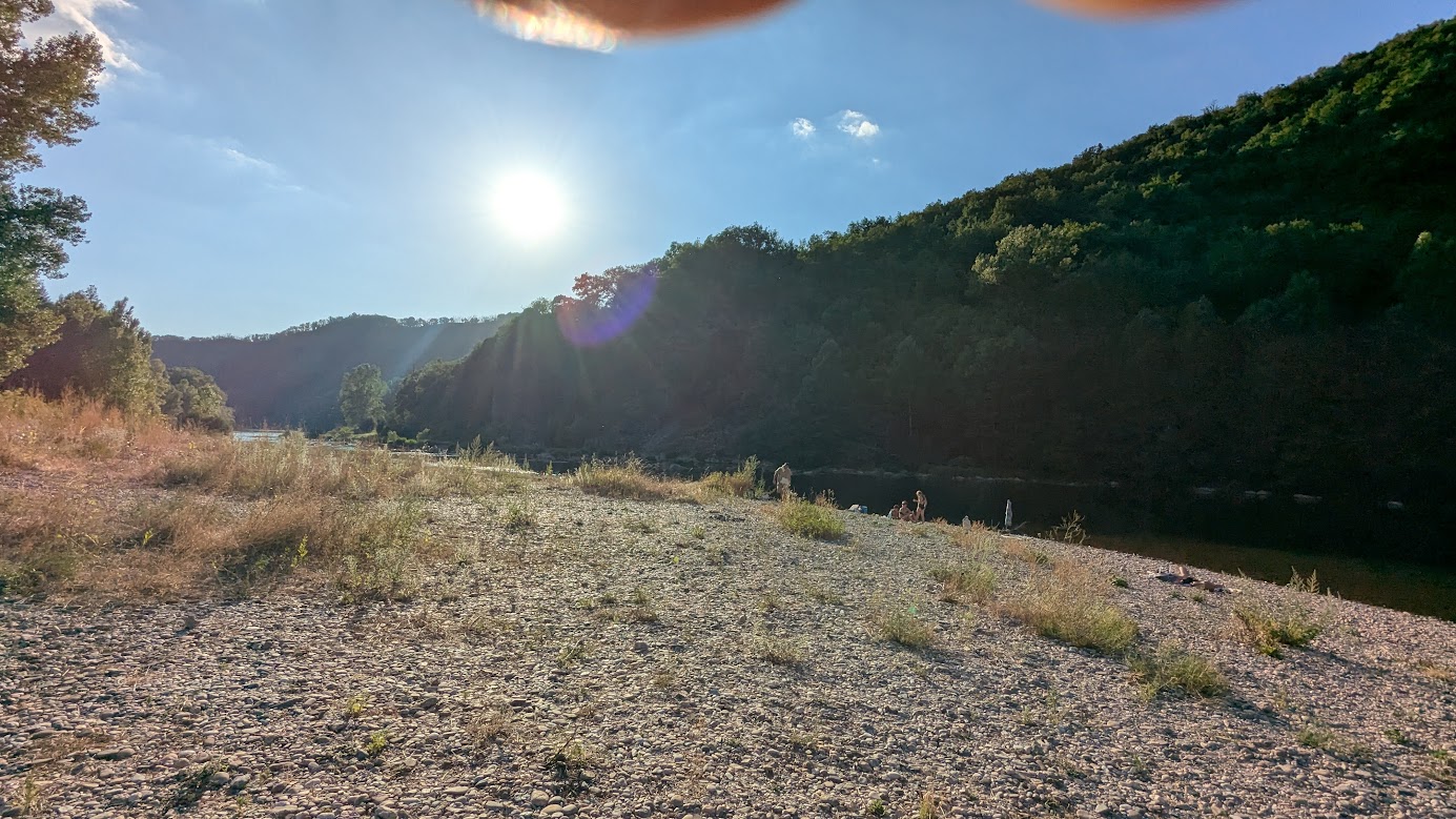 Baignade sur le Tarn en amont d'Albi