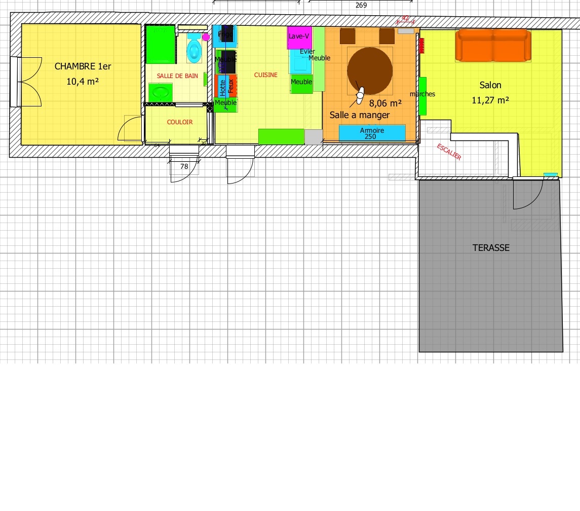 Plan appartement  1er etage disponible egalement