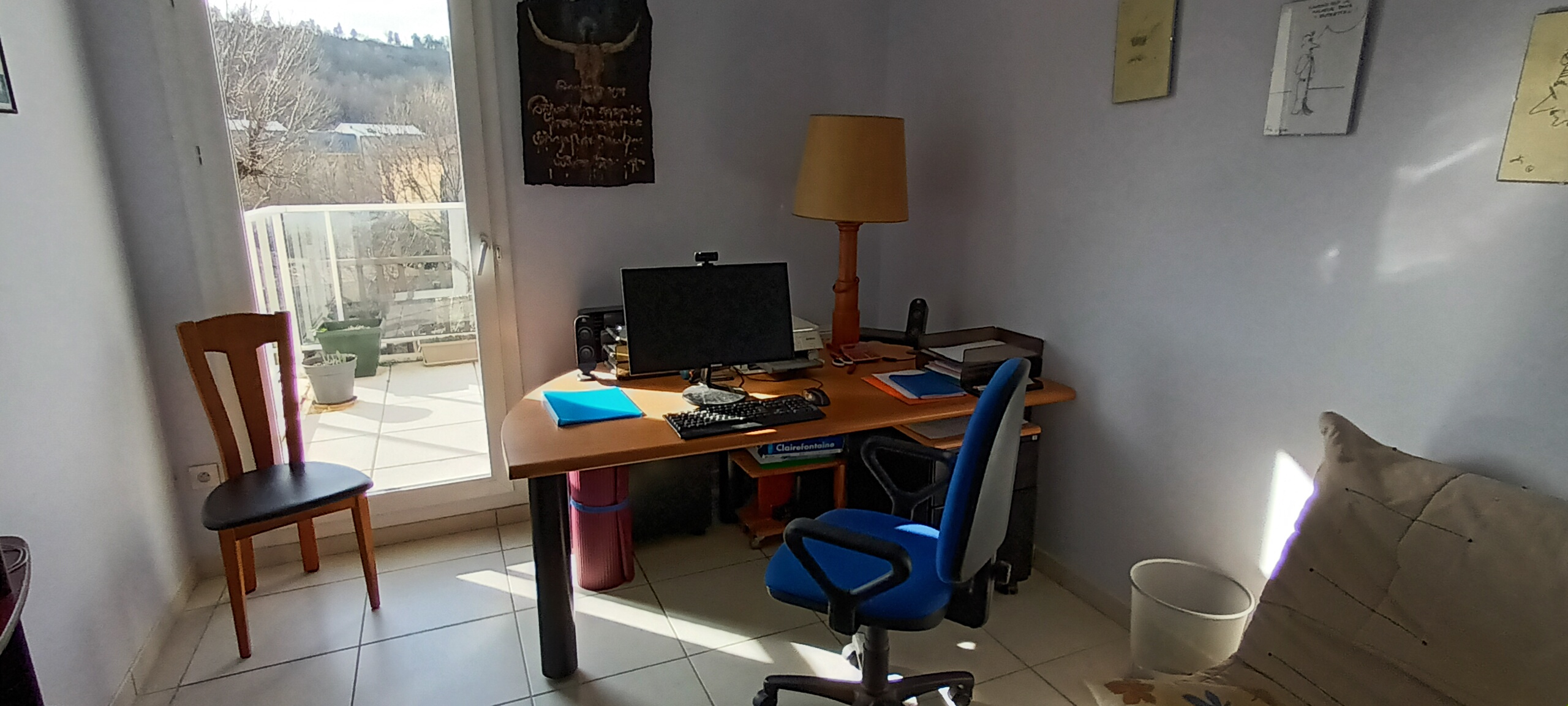 bureau avec canapé lit 1 place