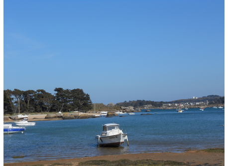 La baie de Pellinec, à 500 m de la maison