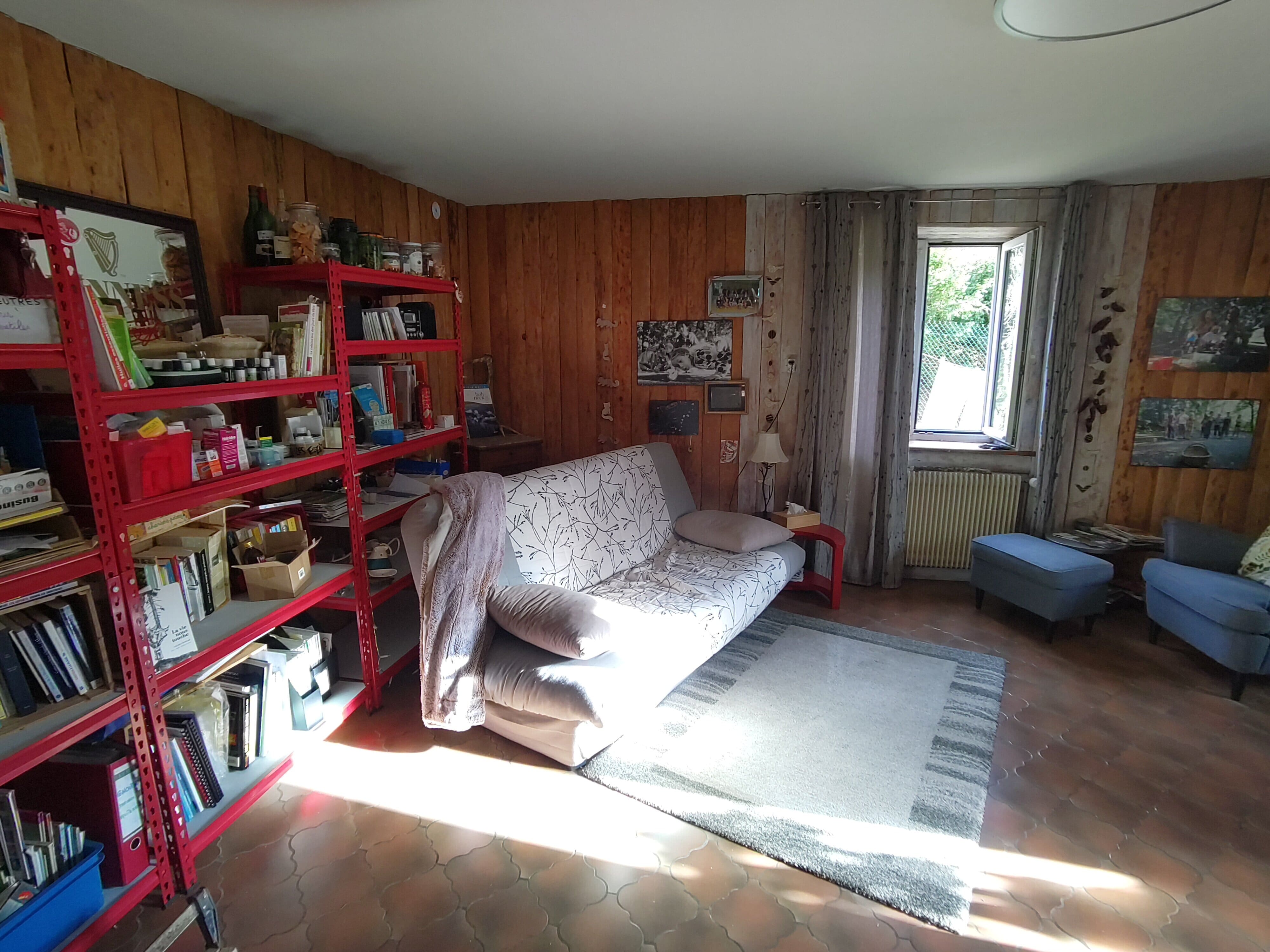 le salon/salle à manger avec convertible